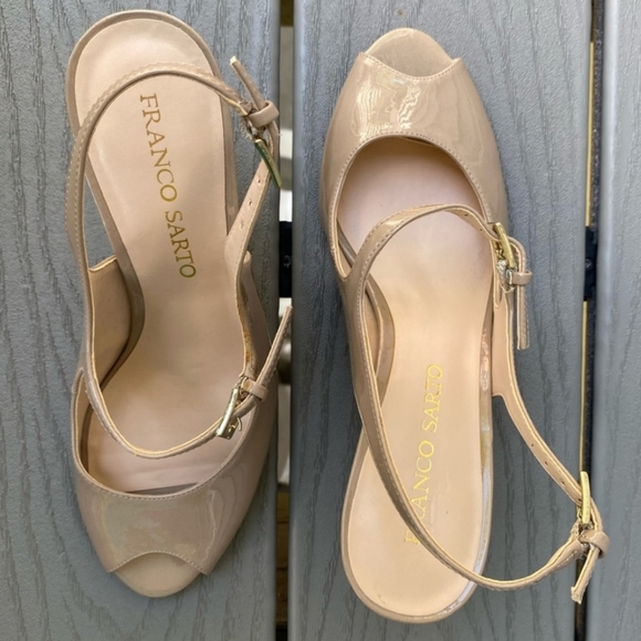 NWOT Franco Sarto Nude Heels - Picture 3 of 8